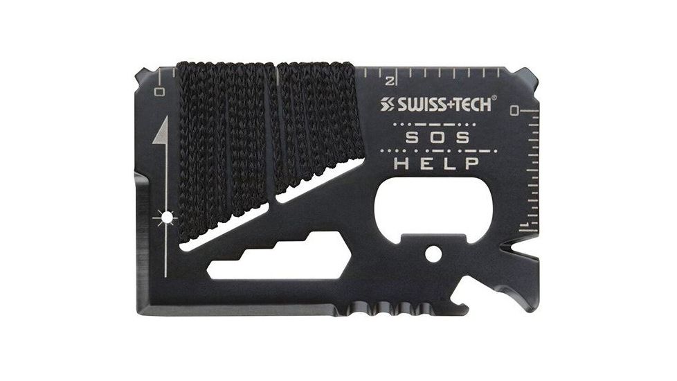SwissTech Stainless Steel Credit Card Survival Tool, Stainless Steel/Black MFTCSBK-CC-NA