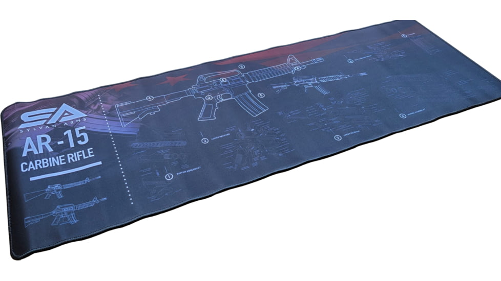 Sylvan Arms AR15 Exploded Extra Long Armorer's Mat, Black, MT100