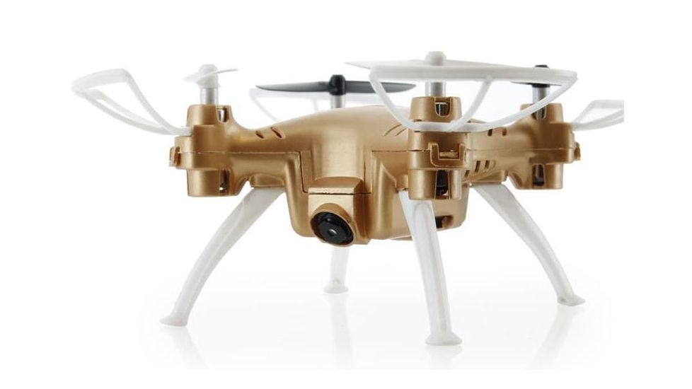 Syma X52C Nano Quadcopter Drone w/2MP HD Camera and Bonus Battery, Gold 61314