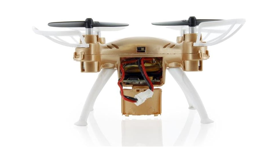 Syma X52C Nano Quadcopter Drone w/2MP HD Camera and Bonus Battery, Gold 61314