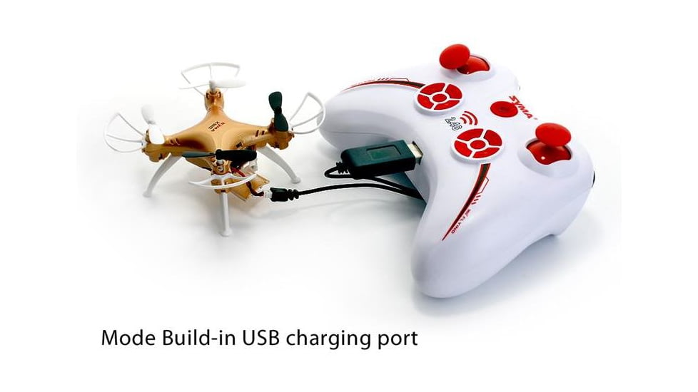 Syma X52C Nano Quadcopter Drone w/2MP HD Camera and Bonus Battery, Gold 61314