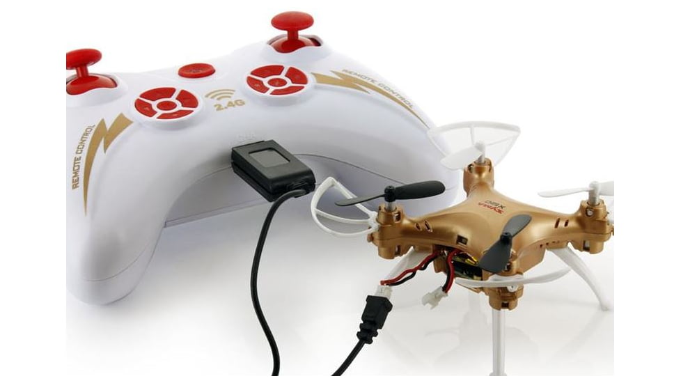 Syma X52C Nano Quadcopter Drone w/2MP HD Camera and Bonus Battery, Gold 61314