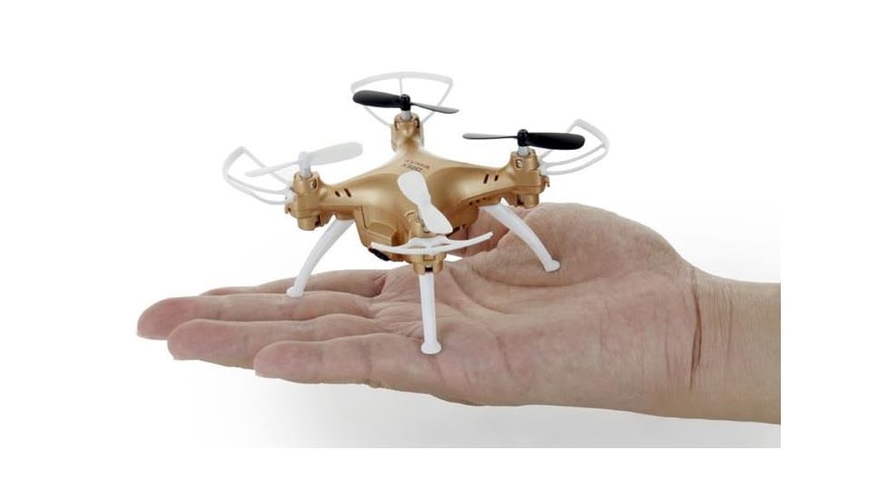 Syma X52C Nano Quadcopter Drone w/2MP HD Camera and Bonus Battery, Gold 61314