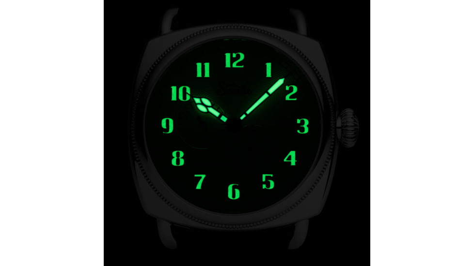 Szanto Automatic Officer Watches, Black Dial, Black Strap, Steel, One Size, SZ 6201E