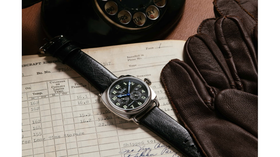 Szanto Automatic Officer Watches, Black Dial, Black Strap, Steel, One Size, SZ 6201E