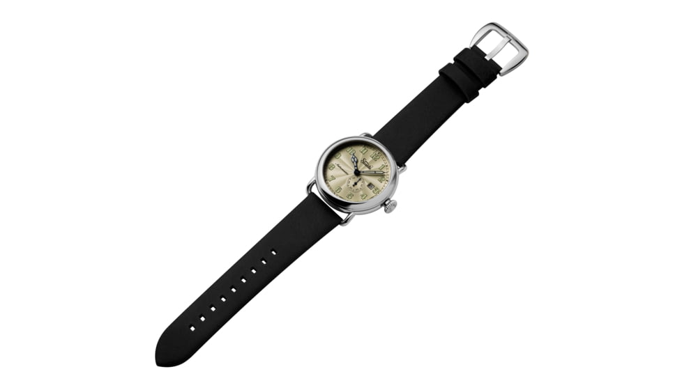 Szanto Automatic Officer Watches, Ivory Dial, Black Strap, Steel, One Size, SZ 6305E