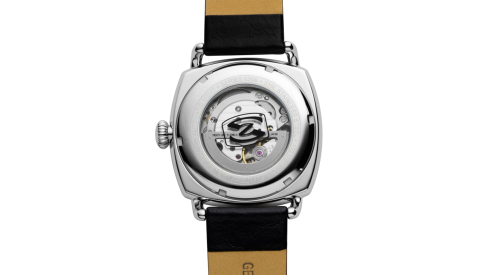 Szanto Automatic Officer Watches, Silver Dial, Black Strap, Steel, One Size, SZ 6202E