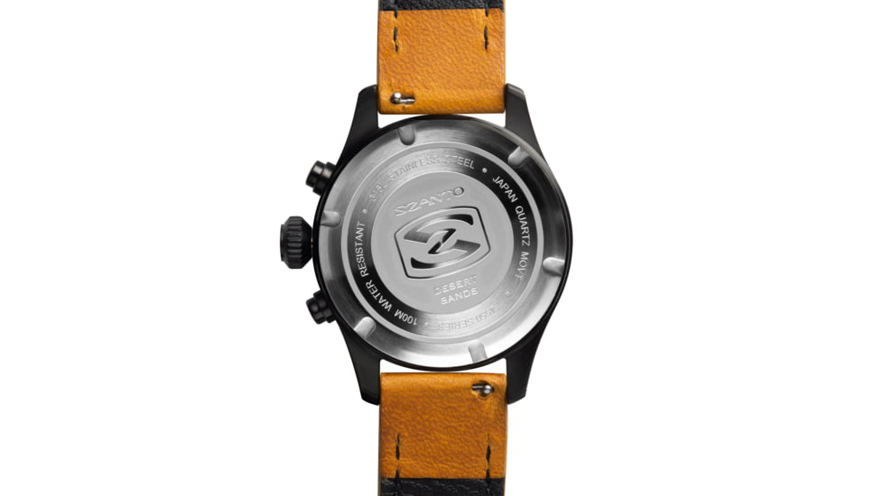 Szanto Pilot Watches, Black Dial, Tan Strap, Black, One Size, SZ 4551