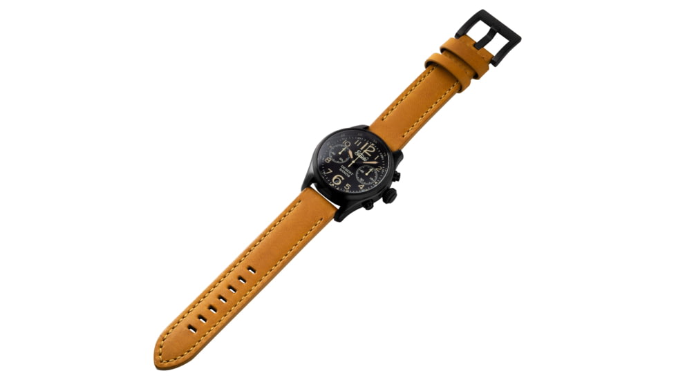 Szanto Pilot Watches, Black Dial, Tan Strap, Black, One Size, SZ 4551