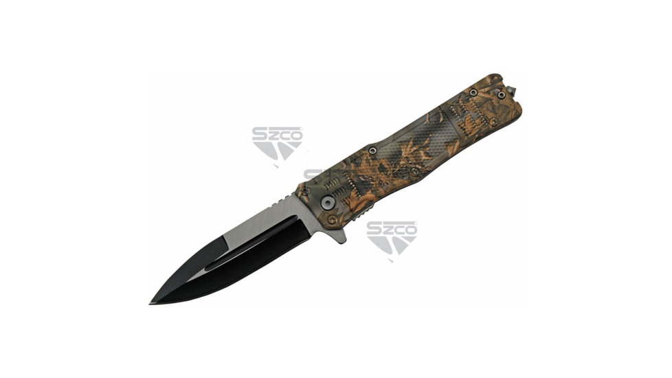 SZCO Camo Folding Knife 4.75 in, 1006907