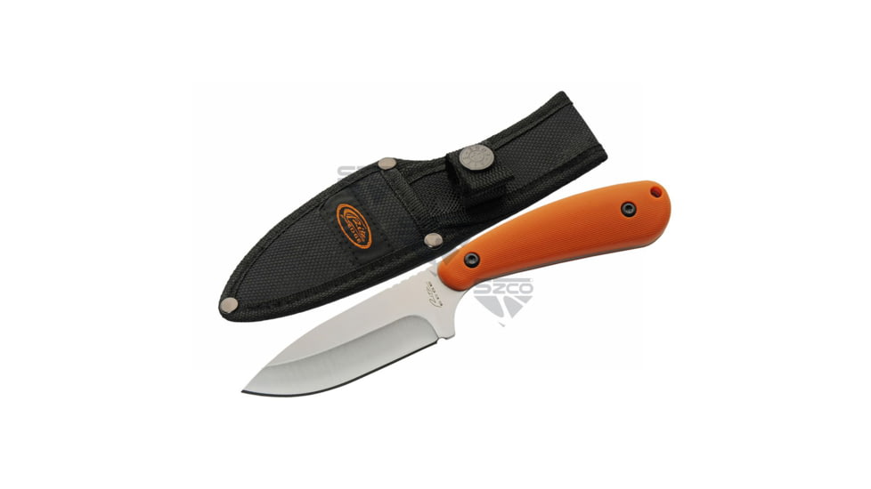 SZCO Orange Trailing Point Skinner Fixed Blade Knife 7 in, 1006911