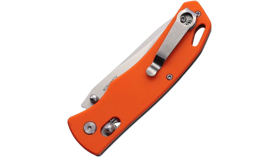 SZCO Rolling Lock Stainless Folding Knife, 4.25 in, G10 Orange Hanlde, 1006385