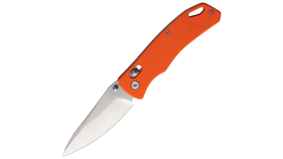 SZCO Rolling Lock Stainless Folding Knife, 4.25 in, G10 Orange Hanlde, 1006385