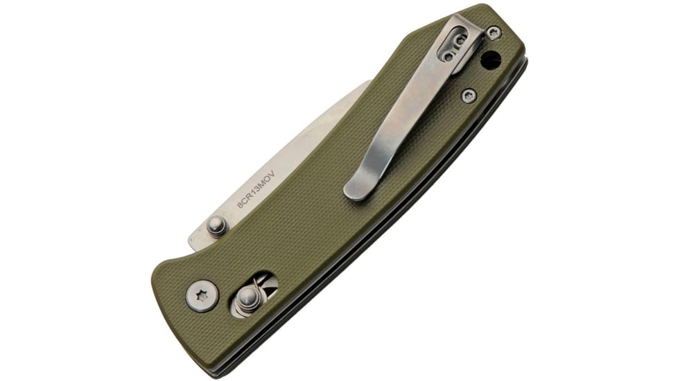 SZCO Rolling Lock Stainless Folding Knife, 4.25in, G10 Moss Green Handle, 1006384