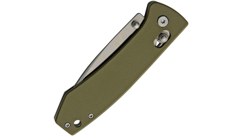 SZCO Rolling Lock Stainless Folding Knife, 4.25in, G10 Moss Green Handle, 1006384
