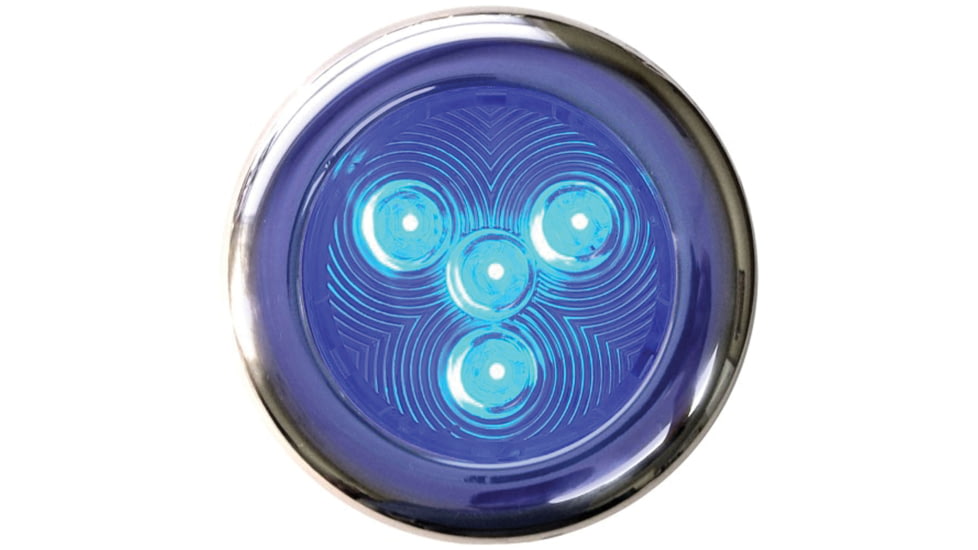 T-H Marine Stainless LED Puck Light, 3in, Blue, LED-51828-DP