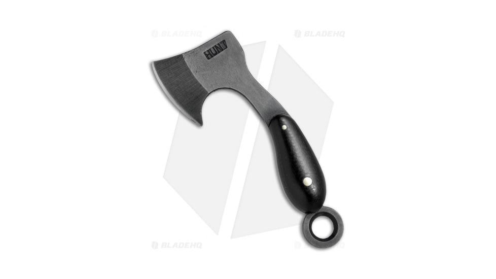 T.M. Hunt Custom Lil Billy Bad Axe Keychain, 1.25in, G-10, Black Handle, Standard, Black/Black, 3.375 inch, BHQ-78449
