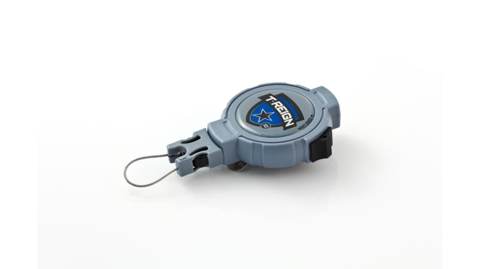T-Reign Retractable Gear Tether Outdoor Series, Xtra Duty 14oz w/ 36in Kevlar Cord, Clip, Blue, Large 0TRG-142