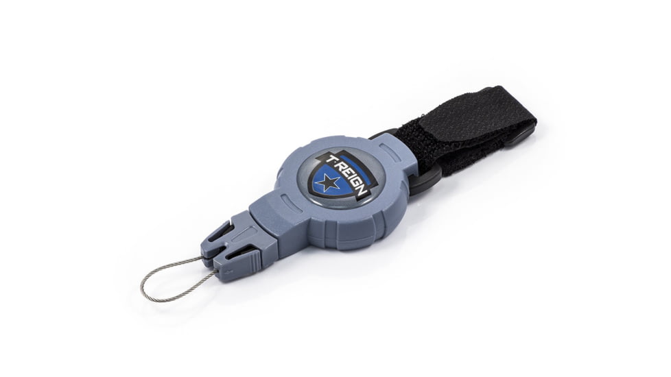 T-REIGN Retractable Gear Tether OUTDOOR SERIES - MED 6 - 36&quot; Inch Kevlar Cord - STRAP, Blue, Medium GEN1-0TR1-205