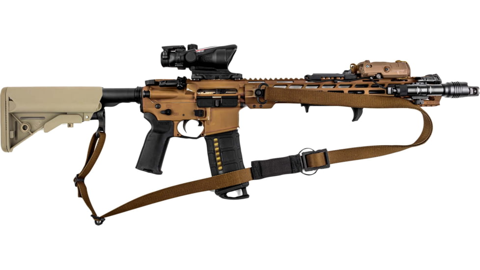 T10 Complete Modular OperatorS System - Bravo Sling Coyote Brown, Swinger Stock Flat Dark Earth, Mil-Spec, CMOS-BSL-COY-SWST-FDE