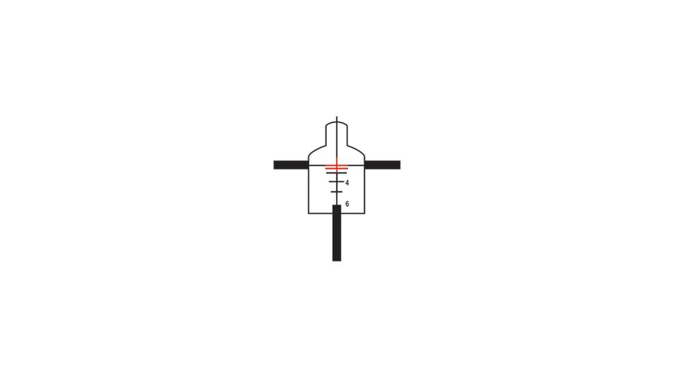 Dual Illuminated Red Crosshair .223 Ballistic Reticle