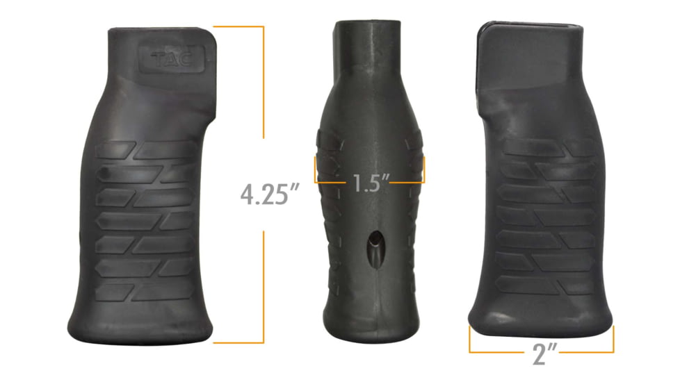 TAC AR Over Molded Zero Angle Pistol Grip, Black, CSZ1-Bk