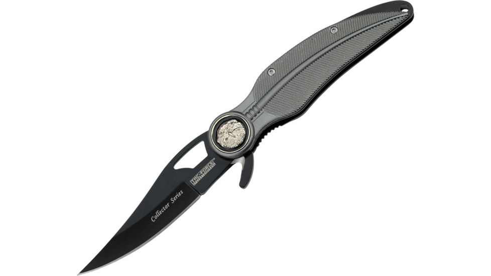 Tac Force 4.25in. FolderBack Bladegr, Gray Handle TF805GY