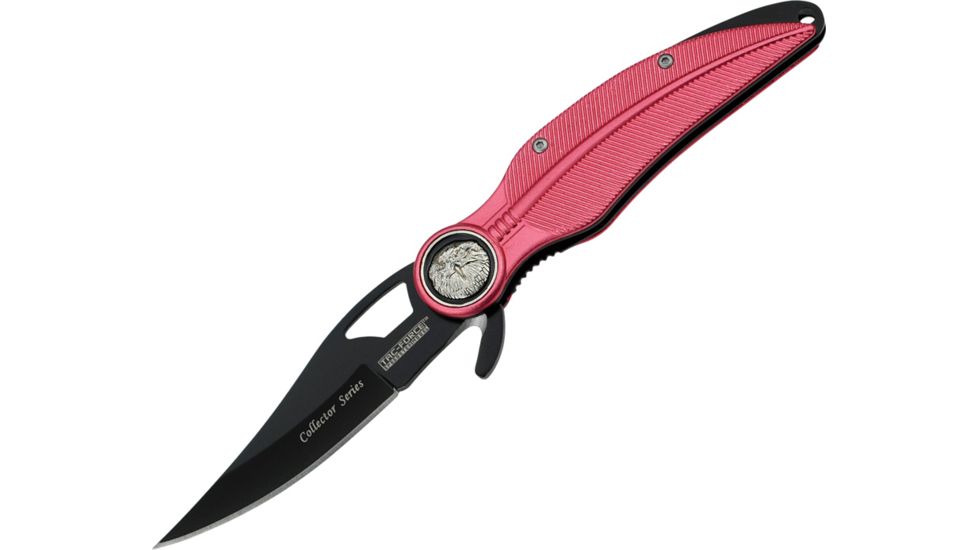 Tac Force 4.25in. FolderBack Bladere, Pink Handle TF805RD