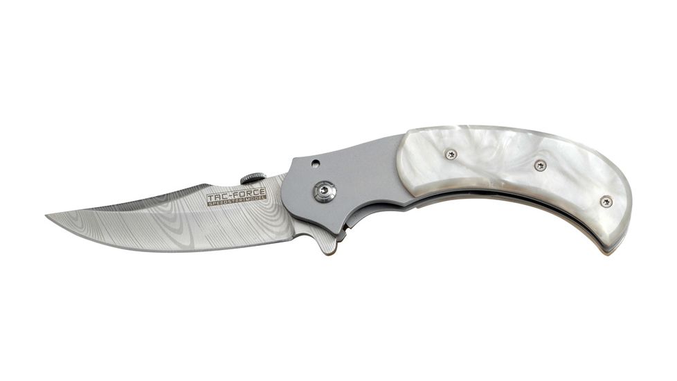 Tac Force 4.5in. White Pearl, SS A/O blade TF731WP