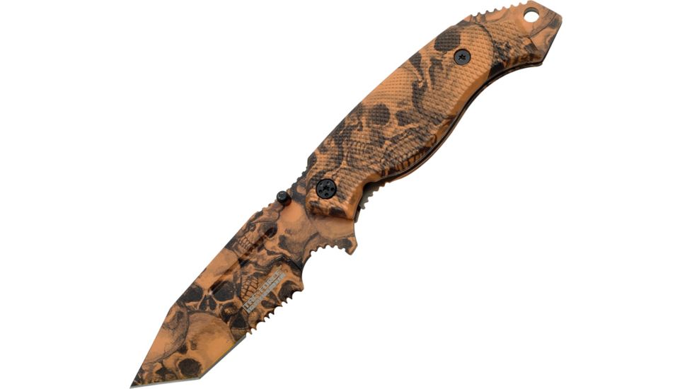 Tac Force 5in.All Tan Skull Camo Knives TF797TNT