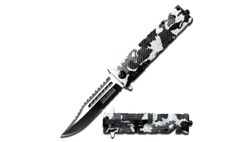 TAC Force Closed Dagger Round Handle Knife, Camo TF 710DW