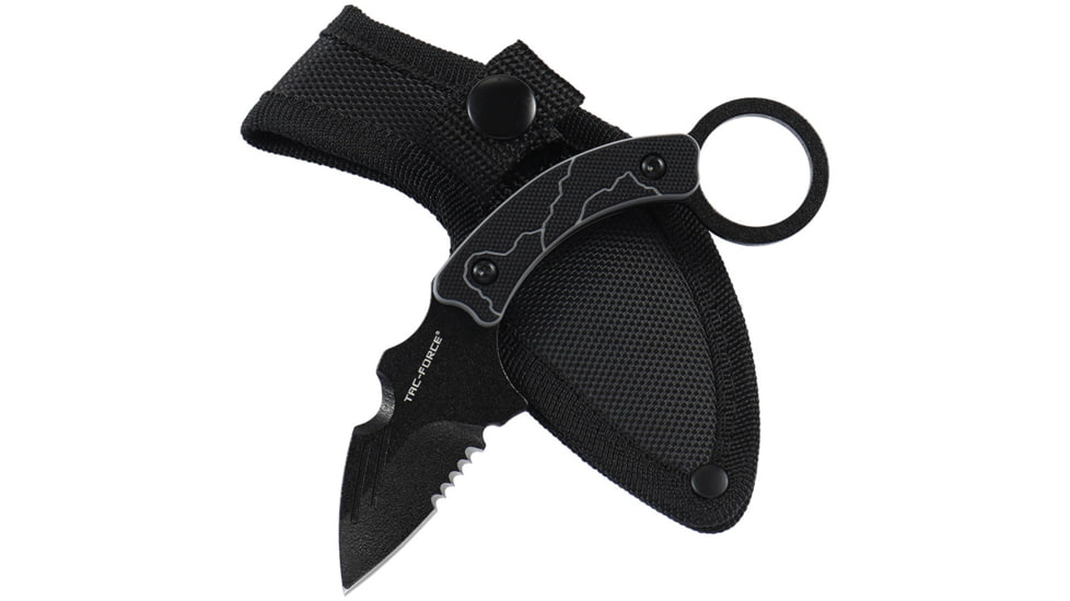TAC Force Fixed Blade Black/Gray, TFFIX111BT