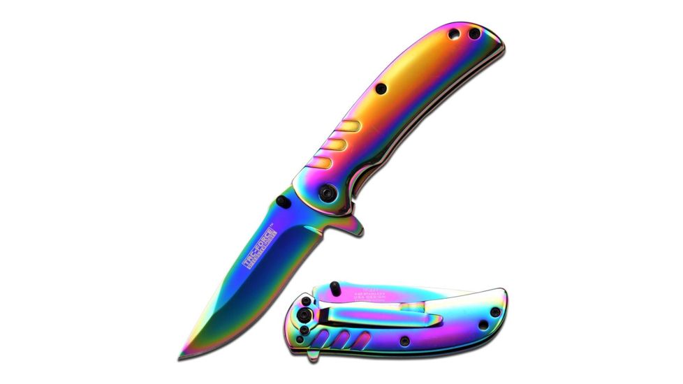 TAC Force Folding Blade, 2.75in, Stainless Steel Blade, Handle TF-847RB