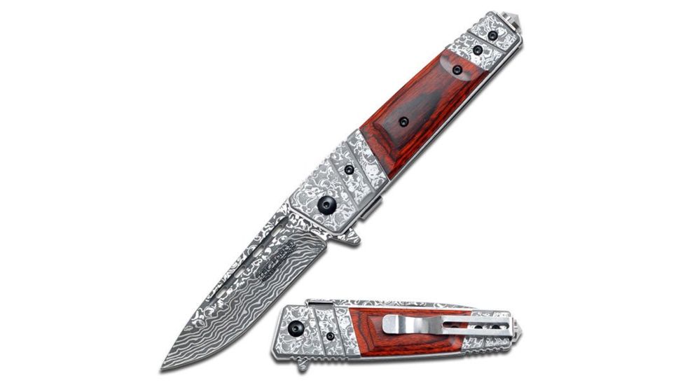 TAC Force Folding Blade, 3.25in, Stainless Steel Blade, Pakkawood Handle TF-704WD