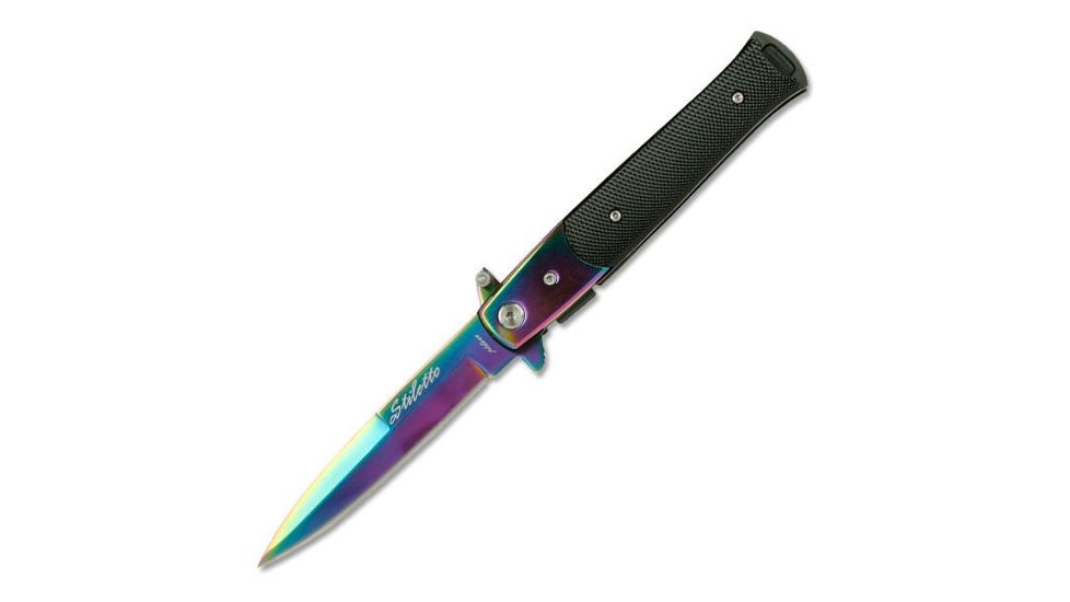 TAC Force Folding Blade, 3.5in, Stainless Steel Blade, Black Diamond Cut Aluminum Handle TF-428RB