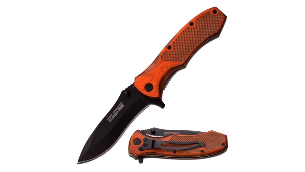 TAC Force Folding Blade, 3.5in, Stainless Steel Blade, Pakkawood Handle TF-800RWD