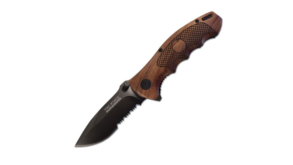 TAC Force Folding Blade, 3.5in, Stainless Steel Blade, Pakkawood Handle TF-878