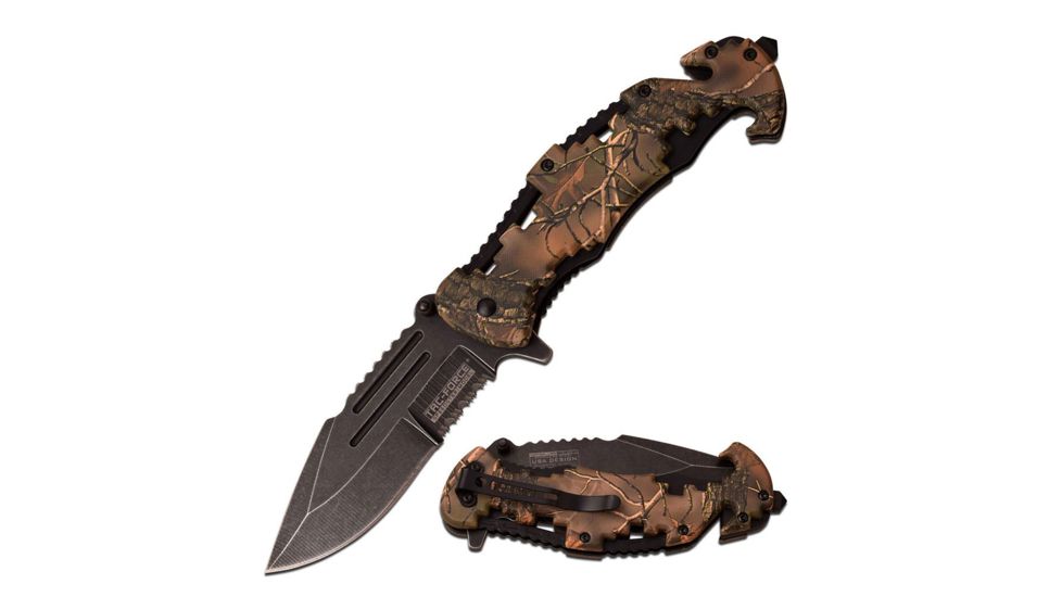 TAC Force Folding Blade, 3.6in, Stainless Steel Blade, Handle TF-932CA
