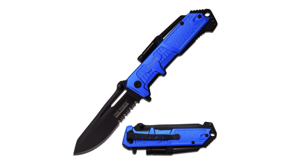 TAC Force Folding Blade, 3.75in, Stainless Steel Blade, Black Aluminum Handle TF-875BL