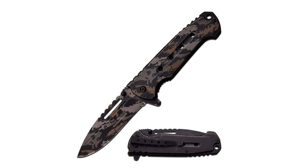 TAC Force Folding Blade, 3.75in, Stainless Steel Blade, Stainless Steel With Laser Digital Camo Coated Handle TF-921CD