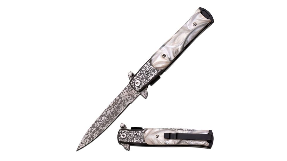 TAC Force Folding Blade, 4in, Stainless Steel Blade, Simulated Mother Of Pearl Handle TF-428DMP