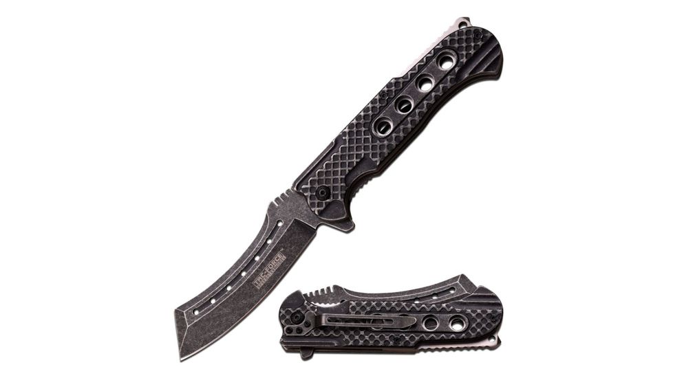 TAC Force Folding Blade, 4in, Stainless Steel Blade, Stonewash Finished Handle TF-892
