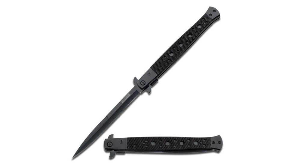 TAC Force Folding Blade, 5.5in, Stainless Steel Blade, Black Aluminum Handle TF-547BK