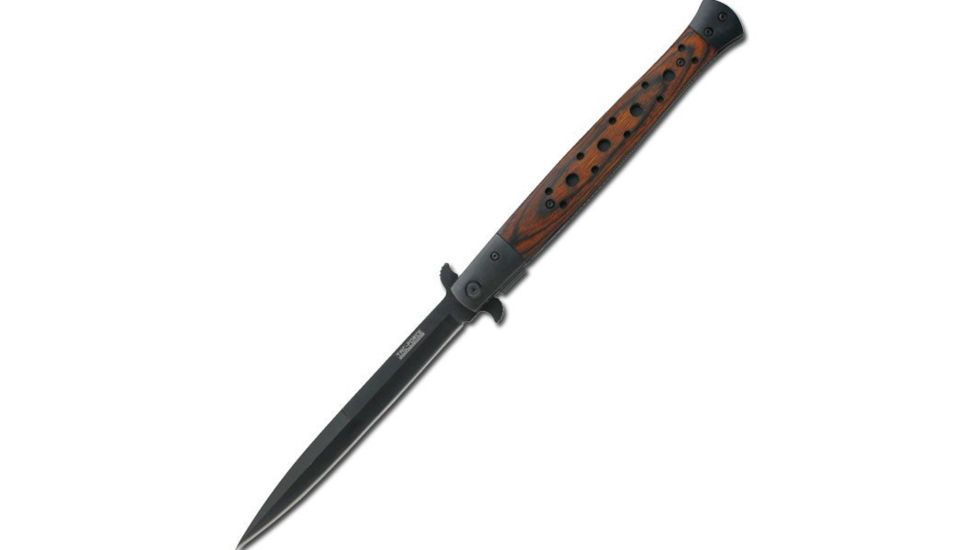TAC Force Folding Blade, 5.5in, Stainless Steel Blade, Brown Pakkawood Inlay Handle TF-547WD