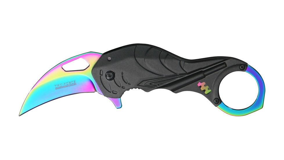 Tac Force Karambit Fold Knife 4.75in, HC SS hawkbill blade TF627RB
