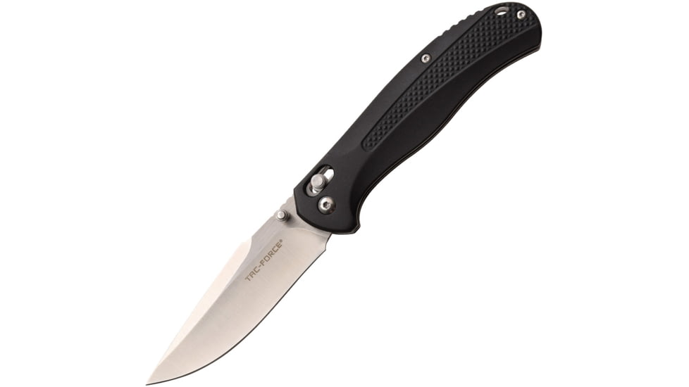TAC Force Rapid Lock Folding Knife, Black anodized aluminum handle, TF-1030BK