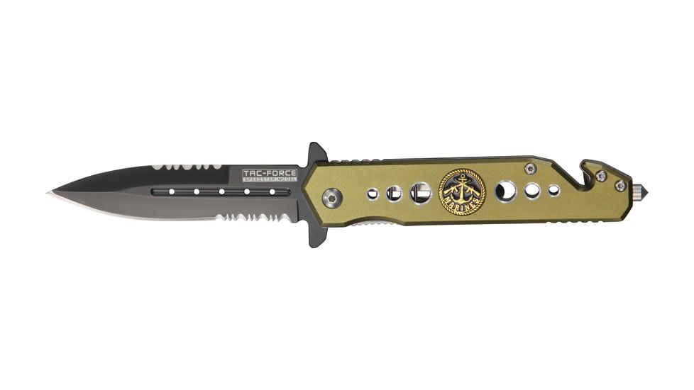 Tac Force Rescue Lock Fold Lock 4.75in., black HC SS A/O PS Dagger TF716MR