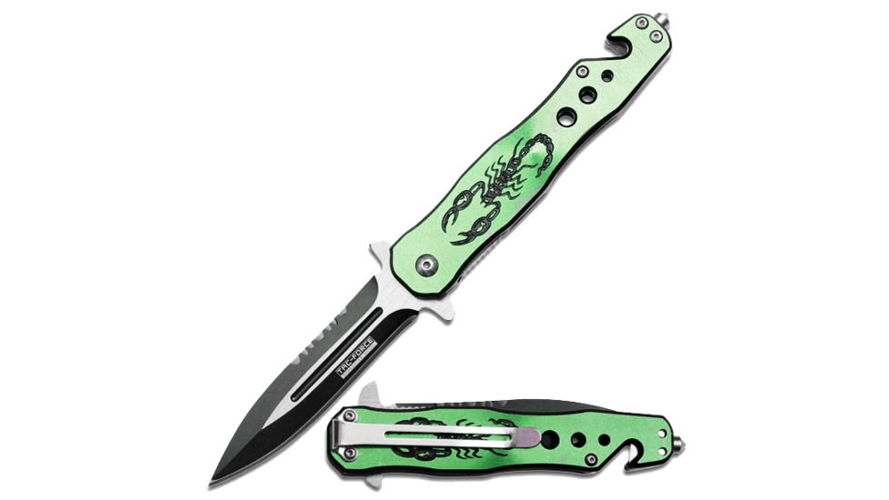 TAC Force Scorpion Handle Fold Knife, Green TF 664GN