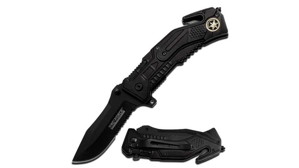 TAC Force Special Forces Assisted Fold Knife, Black TF 688SF