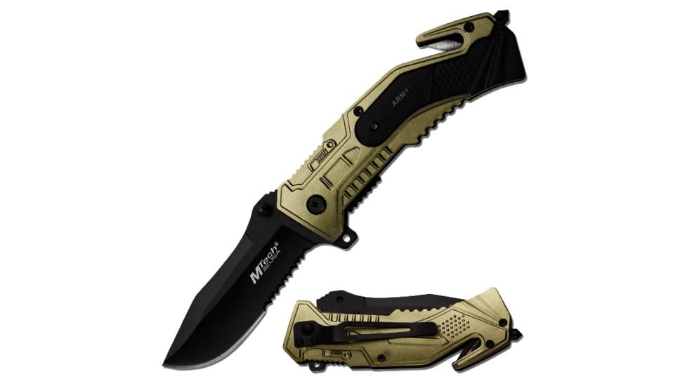 TAC Force Special Forces Assisted Fold Knife, Green TF 688AR